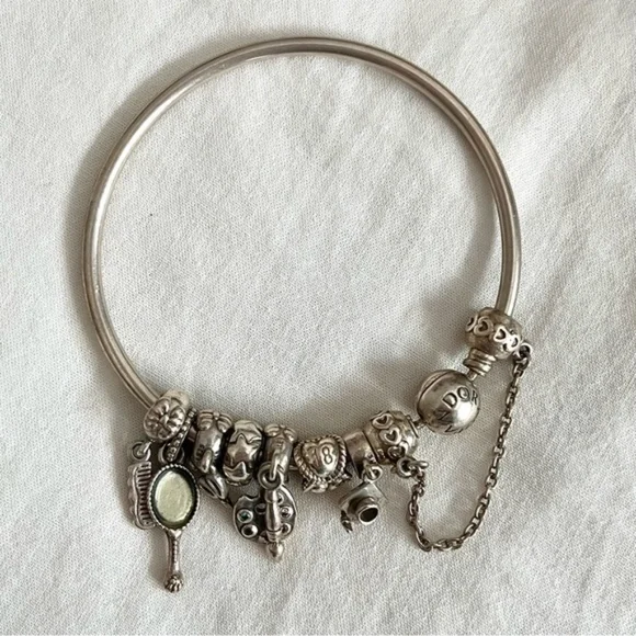 PANDORA Sterling Silver Moments Bangle - Picture 2 of 2